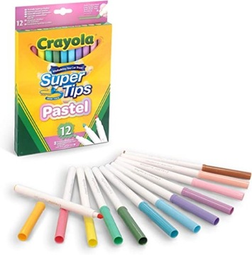 Crayola Super Tips Zestaw Flamastrów Pastelowych12