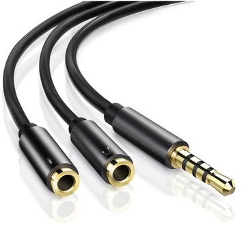 KABEL ROZDZIELACZ MINI JACK AUX MIKROFON SŁUCHAWKI