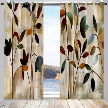 2шт 3D цифровая печать шторы оконный лист A