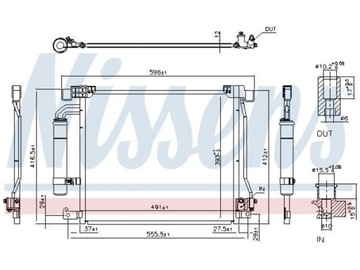 KONDENZÁTOR KLIMATIZACE NISSAN PULSAR 1.2 1.5 14-