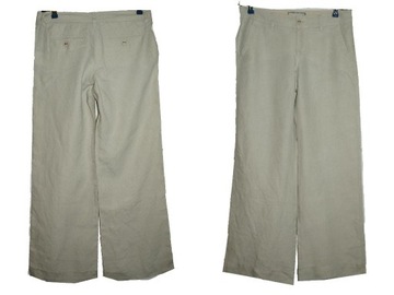 Esprit 100% LEN lniane damskie spodnie dzwony 40