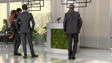 Рецепционная стойка R185 ресепшн 100см мох хроботек