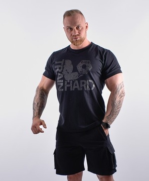 T-shirt TRAIN HARD Legalna Sztanga czarny 4XL