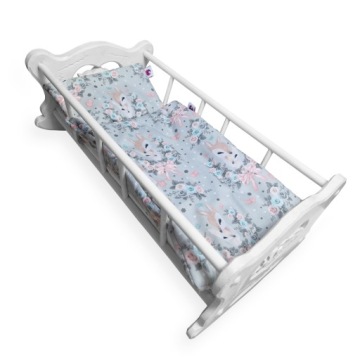 Pościel do KOŁYSKI, ŁÓŻECZKA dla LALEK - KOŁDERKA + PODUSZKA DO ZABAWY