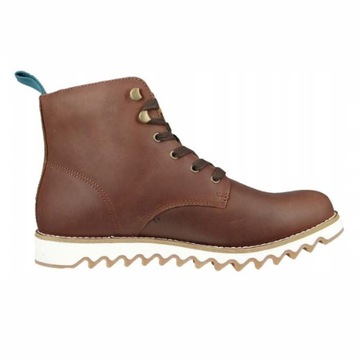 R.44 Eleganckie buty męskie skórzane Levis Berg Ripple trzewiki brązowe