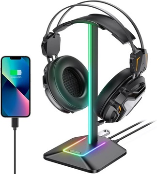 ПОДСТАВКА ДЛЯ ИГРОВЫХ НАУШНИКОВ RGB LED РУЧКА USB