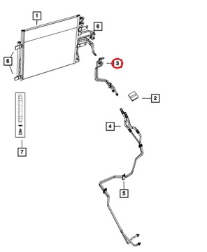 2011-18 RAM 1500 OEM TRUBKA DO CHLADIČŮ OLEJ (52014546AA)