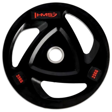 Obciążenie OLIMPIJSKIE OGUMOWANE 25KG HMS TOK25 - idealne do treningu