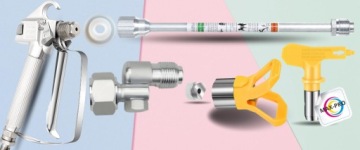 Удлинитель для покраски 50 см + Поворотная головка + БЕСПЛАТНЫЕ ПОДАРКИ Пистолет для покраски