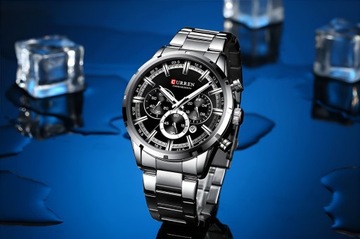 CURREN МУЖСКИЕ ЧАСЫ КЛАССИЧЕСКИЙ ЭЛЕГАНТНЫЙ ХРОНОГРАФ ДАТА 5 ЦВЕТОВ