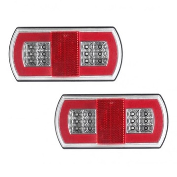 Lampa ledowa przyczepy KOMPLET zespolona LED 2 SZT