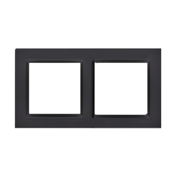 Simon 10 ДВОЙНАЯ РАМА МАТОВЫЙ ЧЕРНЫЙ CR2/49