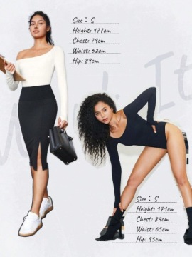 КЛАССИЧЕСКИЙ ОБЛЕГАЮЩИЙ БОДИ С ДЛИННЫМ РУКАВОМ, ОТКРЫТЫМИ ПЛЕЧАМИ ИСПАНСКИЙ SHEIN S