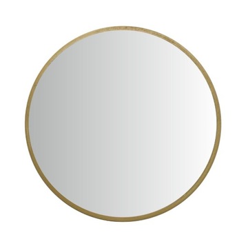 Lustro drewniane okrągłe złote 50 cm