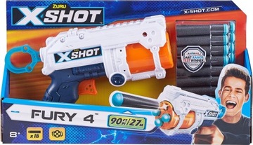 ZURU X-SHOT GUN МОЩНАЯ ПУСКОВАЯ УСТАНОВКА + 16 ИСКУССТВ