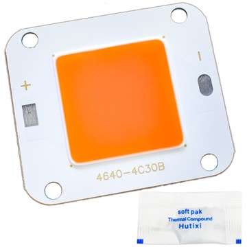 12V DIODA LED MODUŁ COB 50W FULL SPETRUM + PASTA