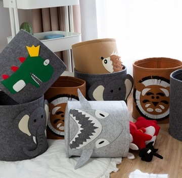 КОНТЕЙНЕР ДЛЯ ИГРУШЕК Корзина-ОРГАНИЗАТОР КОРОБКА фетр OLDMAN LION 35 x 35 см