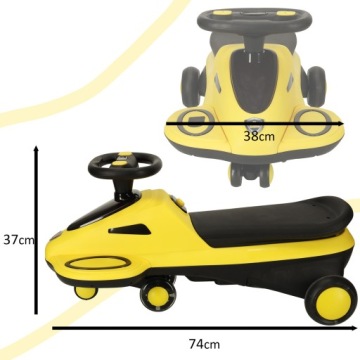 GRAVITY RIDE НА СВЕТОДИОДНЫХ КОЛЕСАХ С ПОДСВЕТКОЙ И МУЗЫКОЙ САМОКОТ 74 СМ ЖЕЛТЫЙ-C