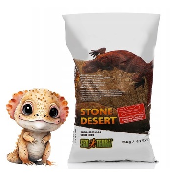 PODŁOŻE PUSTYNNE DO TERRARIUM - EXO TERRA STONE DESERT OCHRA 5KG ALLEGRO