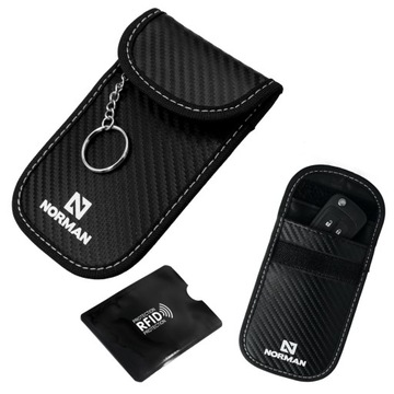 POKROWIEC NA KLUCZE GRATIS ETUI NA KARTY RFID ANTYKRADZIEŻOWE KEYLESS