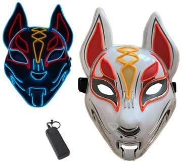 MASKA LED ŚWIECĄCA KOT COSPLAY HALLOWEEN KARNAWAŁ