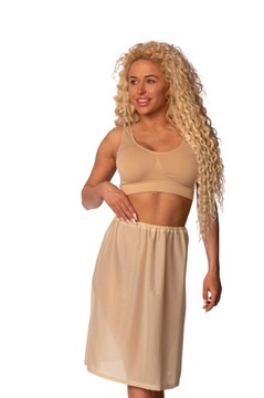 ПОЛУПЕТТИМ ДЛЯ ПЛАТЬЯ ЖЕНСКОЕ НИЖНЕЕ БЕЛЬЕ БЕЖЕВАЯ ГЛАДКАЯ ЮБКА 2XL