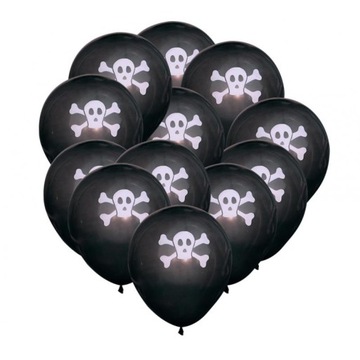 Zestaw 40 balonów z czaszkami dyni na Halloween