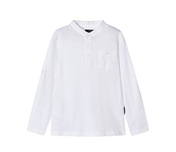 Koszula Mayoral 3181 polo bawełna dł rękaw biały r.134