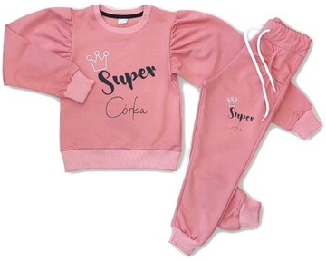 Dres dziecięcy r.110 pudrowy Super Córka
