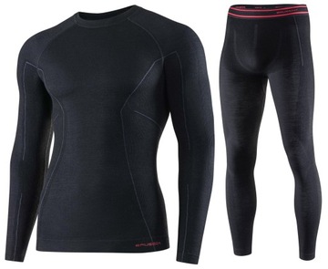 BRUBECK BIELIZNA TERMOAKTYWNA ACTIVE WOOL KOMPLET MĘSKI WEŁNA MERINO XXL