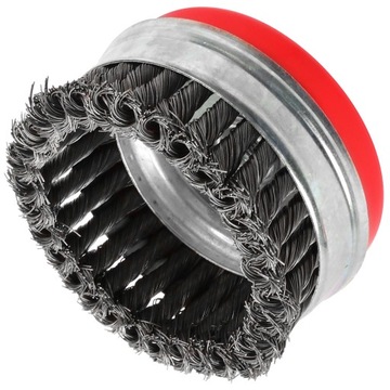 SZCZOTKA DRUCIANA DOCZOŁOWA PLECIONA 125mm M14 DO SZLIFIERKI KĄTÓWKI OPASKA