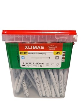 Kołek ramowy rozporowy na kluczyk i TORX 10x100 125szt