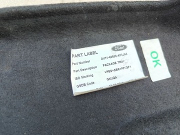 FORD B-MAX 12-17 POLIČKA ZADNÍ KUFRU AV11-46668AF