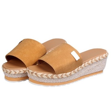 KLAPKI NA KOTURNIE ESPADRYLE