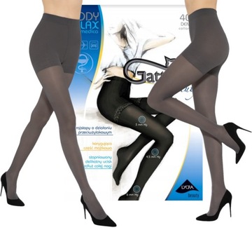 Rajstopy Gatta RELAX MEDICA 40 DEN 4-L grafit