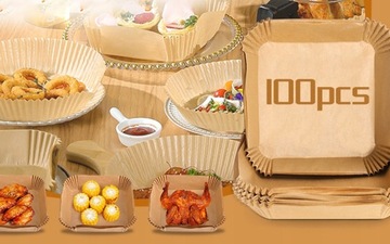 100X ОДНОРАЗОВАЯ ЖАРОСТОЙКОСТЬ БУМАГА ДЛЯ ВЫПЕЧКИ ДЛЯ ФРИТЮРНИЦЫ