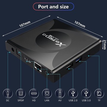 ТВ-приставка Android 13.0, ТВ-приставка X88 Pro13, 4 ГБ ОЗУ, 32 ГБ ПЗУ, RK3528, четырехъядерный процессор