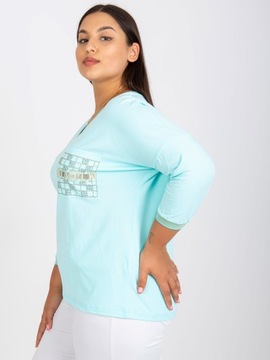 Codzienna Bluzka Damska PLUS SIZE dekolt w serek