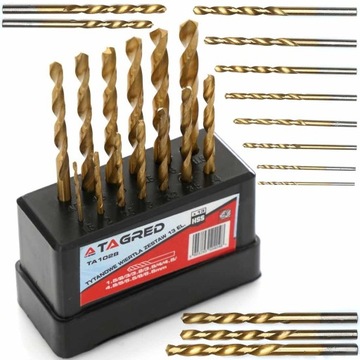 WIERTŁA DO METALU WIERTŁO TYTANOWE 13-EL 1,5-6,5MM