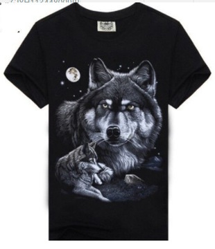 Druk 3D męska streetwear koszulka z krótkim rękawem z okrągłym dekoltem