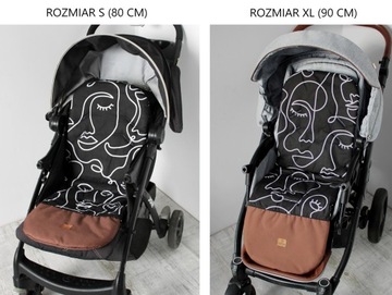 Wkładka do wózka spacerowego wkład do spacerówki MASK Choco S 80 cm