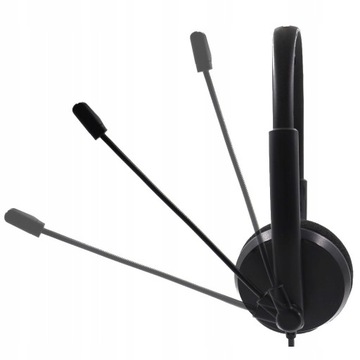 SŁUCHAWKI Z MIKROFONEM DO SKYPE PRACY ZDALNEJ USB