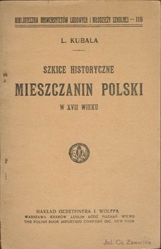 Mieszczanin polski w XVII wieku L. Kubala