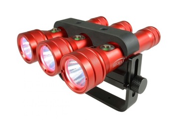 Zestaw HI-MAX L3H5 Speleo, 3 x 1100lm (Czerwony)