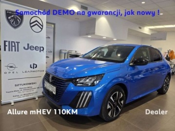 Peugeot 208 II 2025 Peugeot 208 Allure 1.2 Hybrid mHEV 110KM DEMO Dealer Gwarancja Vat23 1.2