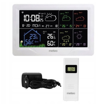 Meteorologická stanice Meteo Wifi s funkcí předpovědi počasí Budík