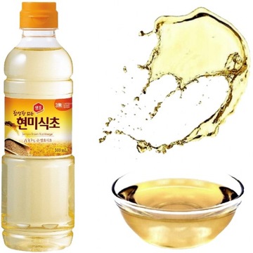 Brązowy Ocet Ryżowy Koreański Do Sushi Sałatek i Marynat 500ml SEMPIO