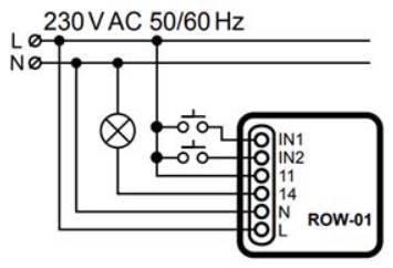SUPLA ROW-01 1-канальный Wi-Fi контроллер скрытого монтажа