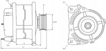 ALTERNÁTOR A9001 DO KIA PREGIO K2500 HYUNDAI