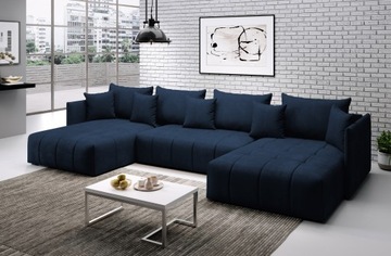 Duży narożnik ASPEN U funkcja spania rogówka,sofa